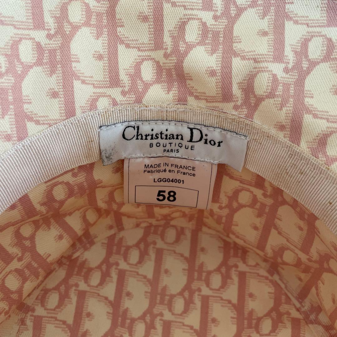 Dior ピンク　トロッター柄　バケツハット　サイズ58