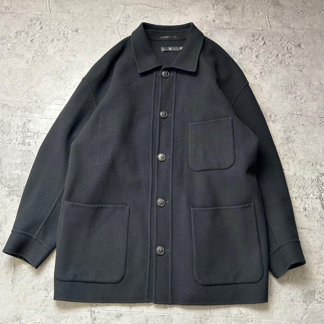 別注 +J ユニクロ ジルサンダー ウールブレンドオーバーサイズシャツジャケット