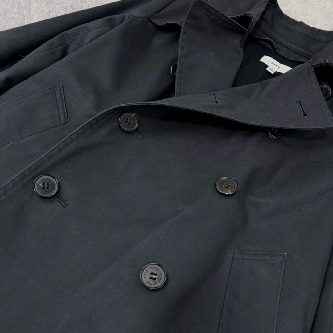 ハイク HYKE トレンチコート 黒 ライナー付 1 S相当 ロング