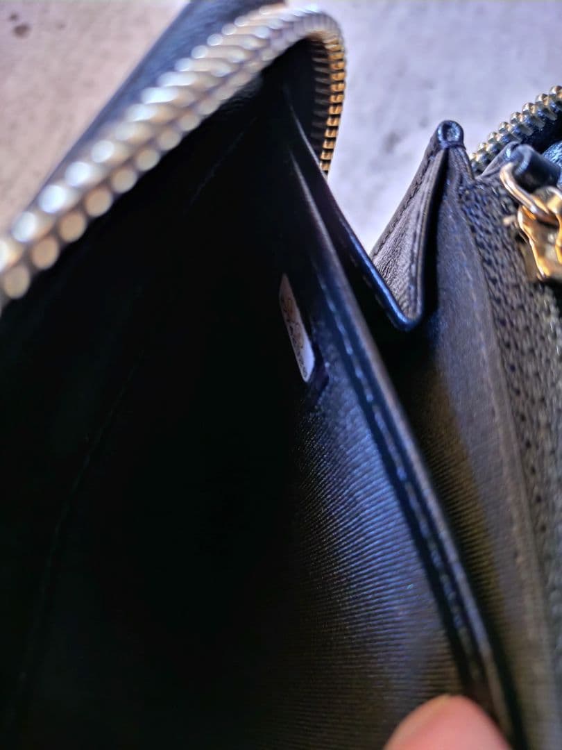 CHANEL CCフィリグリー キャビアスキン 長財布 ジップ