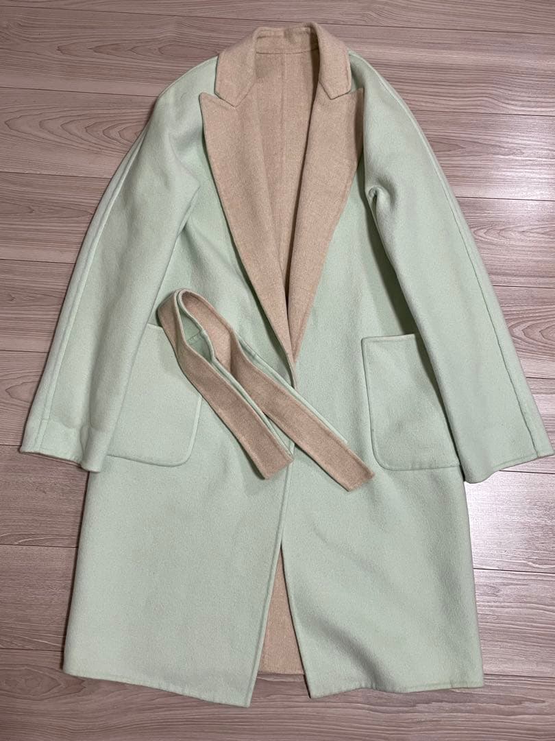 L*z様 マックスマーラ MAX MARA リバーシブルアンゴラ混 ウールベルト