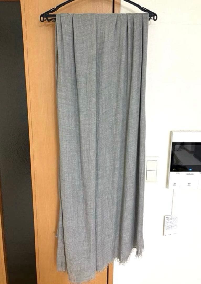 ファリエロサルティ アズーラ　グレー　ストール　カシミヤ混　大判ストール