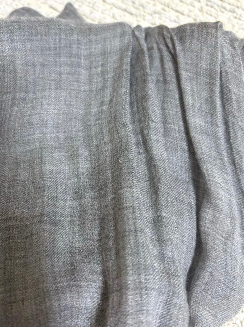 ファリエロサルティ アズーラ　グレー　ストール　カシミヤ混　大判ストール