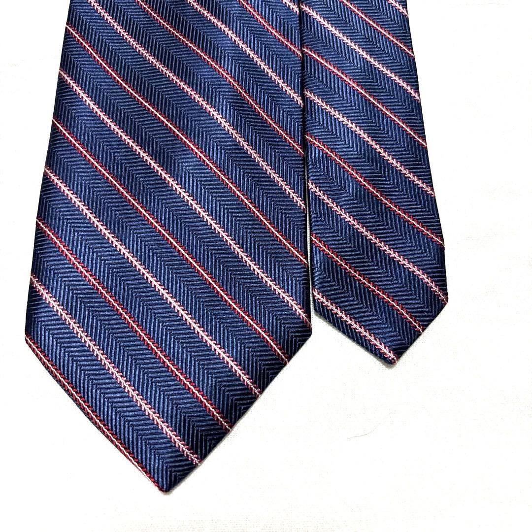 新品タグ付　ブルックスブラザーズ　ネクタイ　ネイビー　ストライプ　USAタグ