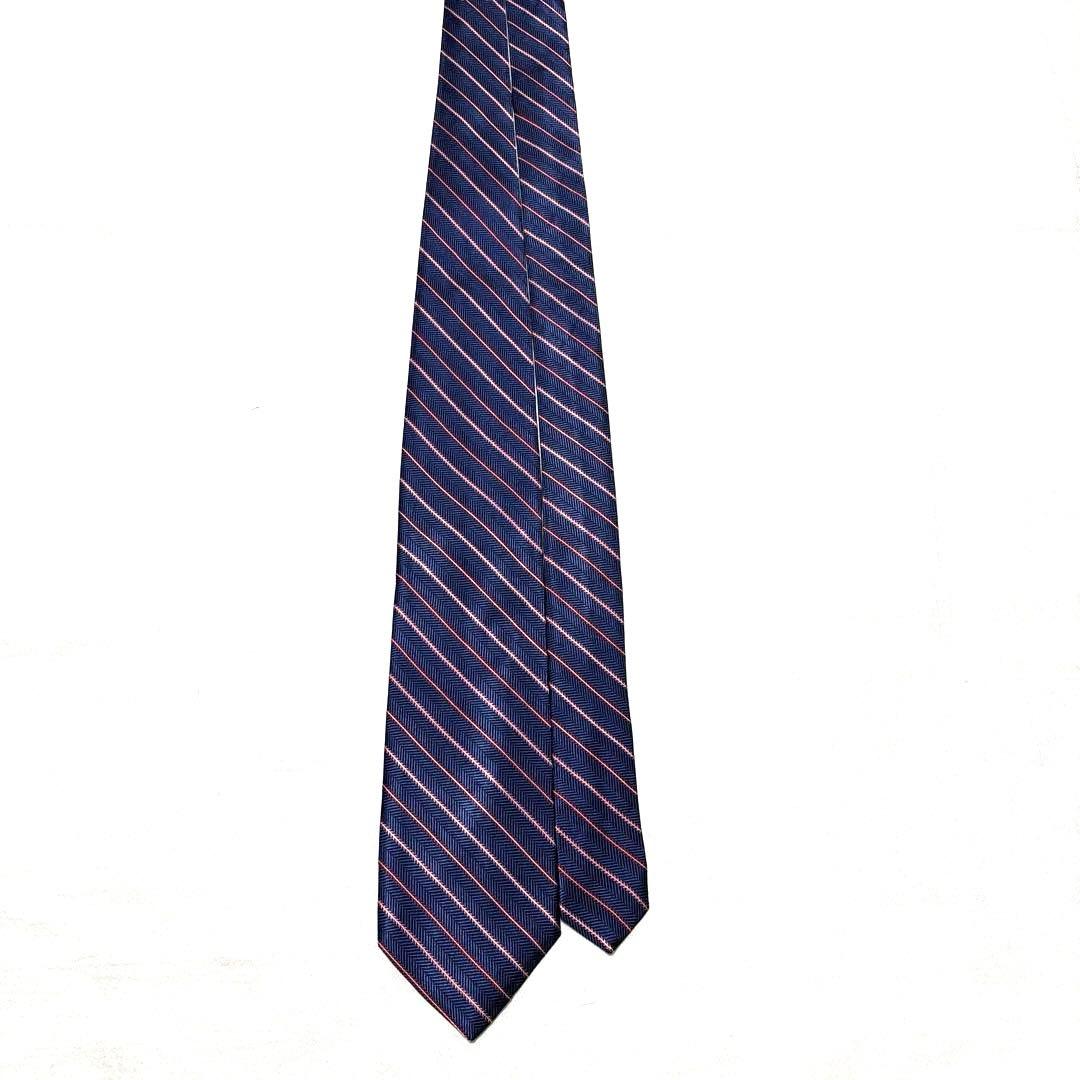 新品タグ付　ブルックスブラザーズ　ネクタイ　ネイビー　ストライプ　USAタグ