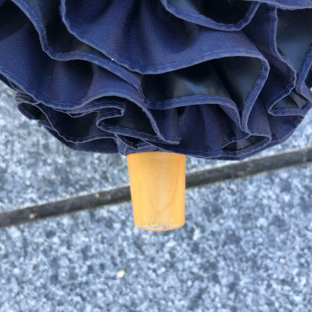 サンバリア100 フリル付き 折りたたみ 晴雨兼用傘