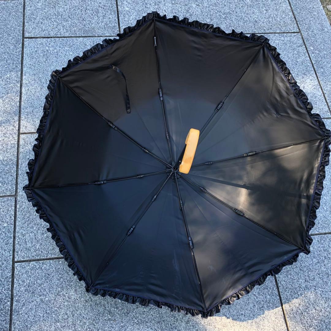 サンバリア100 フリル付き 折りたたみ 晴雨兼用傘