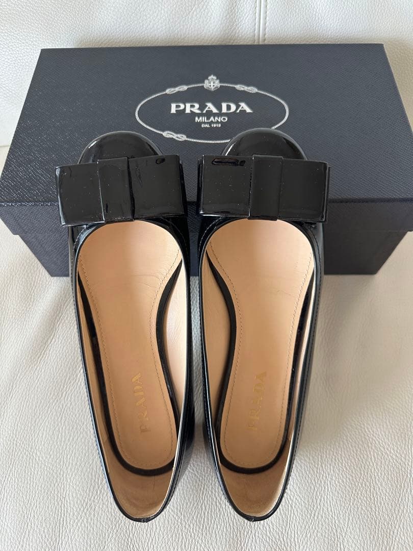 PRADA パンプス リボン　37 1/2 値下げました