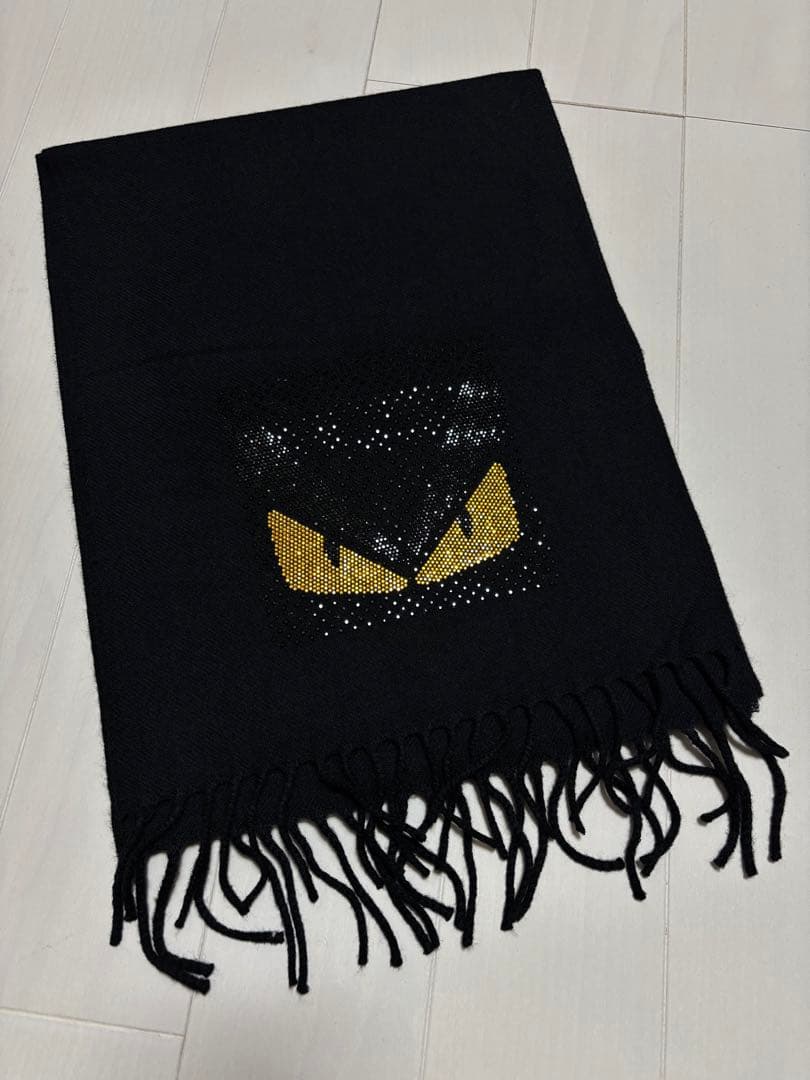 【新品】FENDI フェンディ モンスター マフラー ブラック バグズアイ