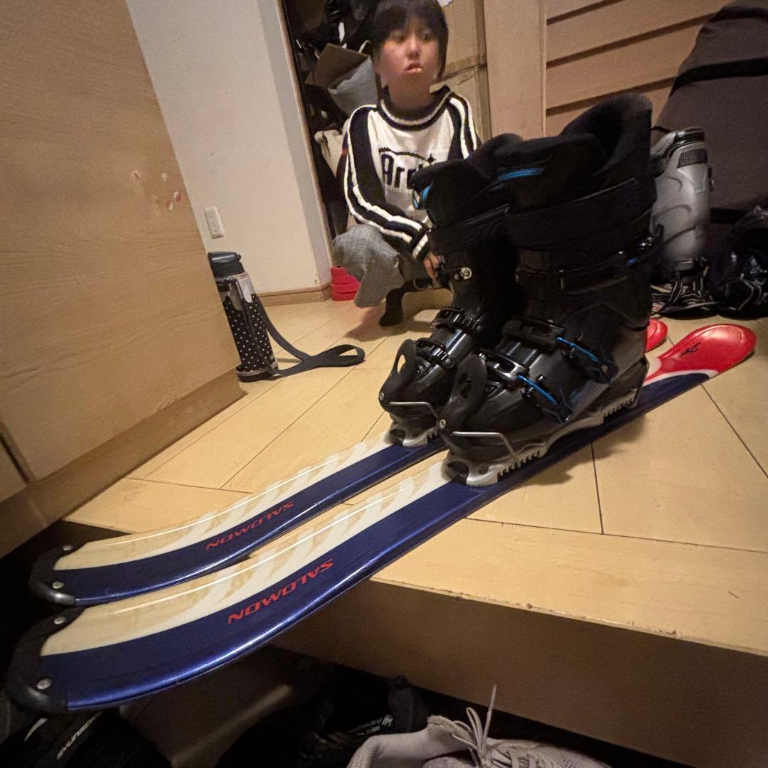 メンズ　ショートスキー　ファンスキー サロモン　Hart 25.5㎝　セット