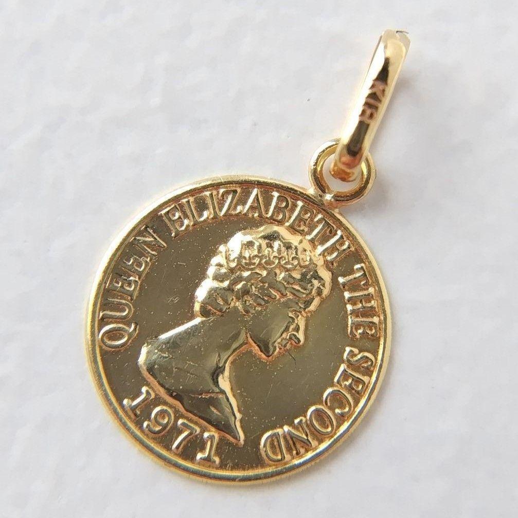 トップ S K18 8mm 18K ネックレストップ エリザベス　18金