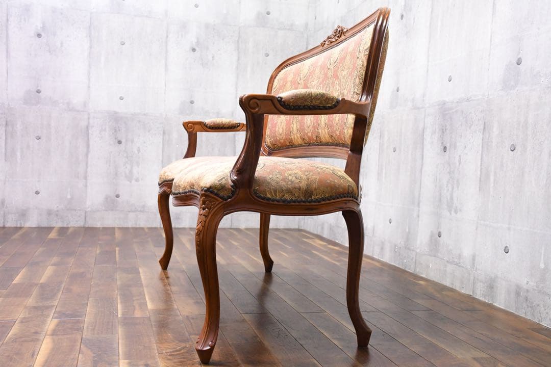 EHK17 イタリア製 猫脚 彫刻 セティ 2人掛けソファ 単鋲打ち ロココ調