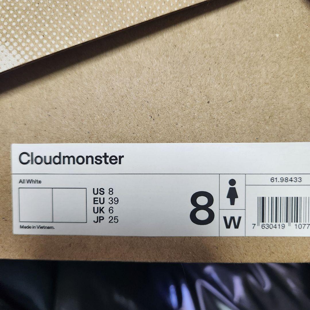 On Cloudmonster スニーカー ホワイト　25cm