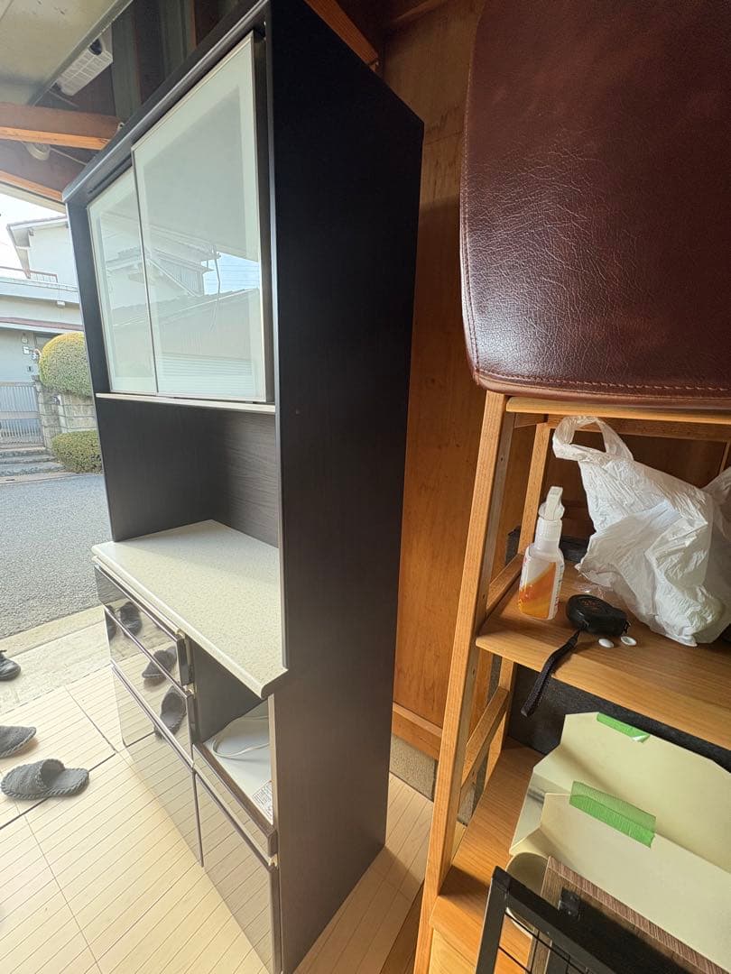 【引取or直配送】美品　キッチンボード (アルミナ2 100KB DBR)