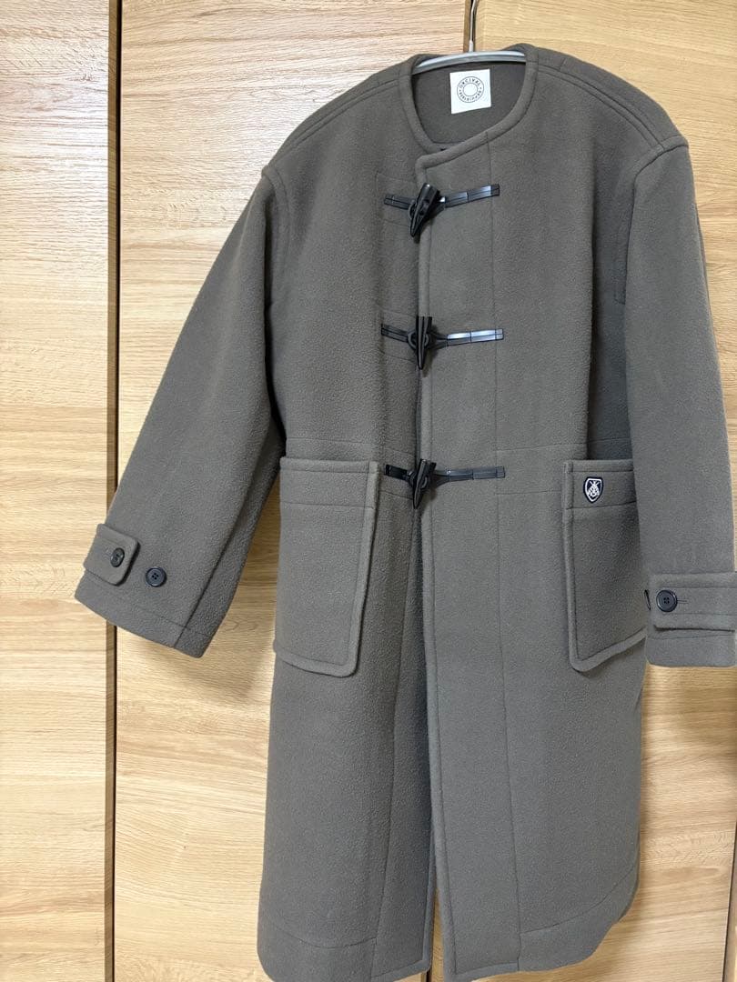 【完売品】オーシバル　ダブルメルトン カラーレス ダッフルコート