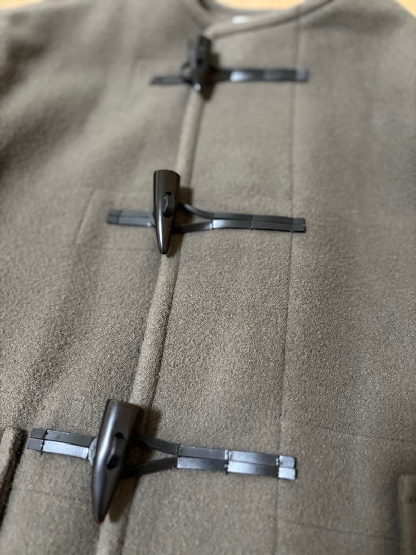 【完売品】オーシバル　ダブルメルトン カラーレス ダッフルコート