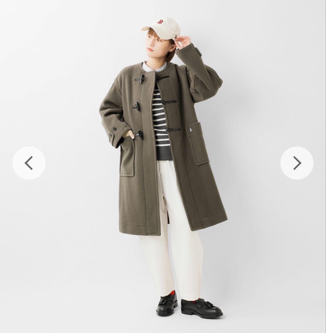 【完売品】オーシバル　ダブルメルトン カラーレス ダッフルコート