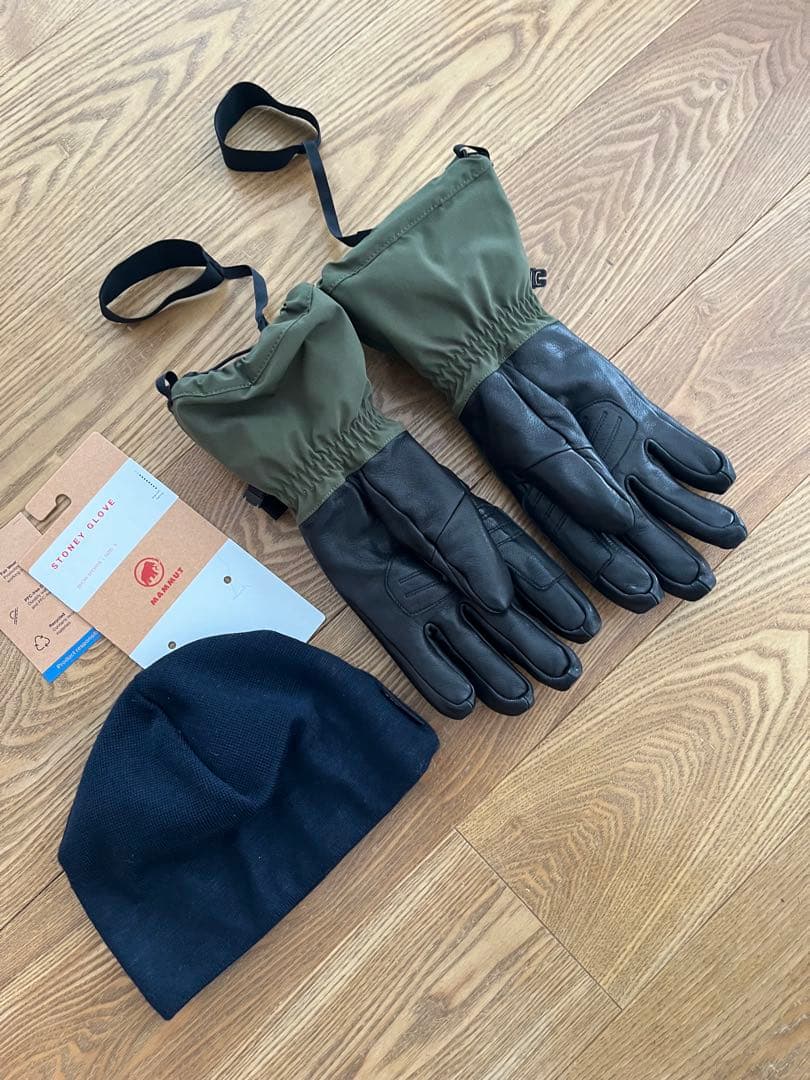 美品 マムート MAMMUT スキーグローブ ニット帽子セット 雪山 アウトドア