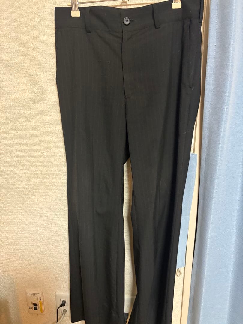 パンツ Hype-18 center press flaretrousers/black