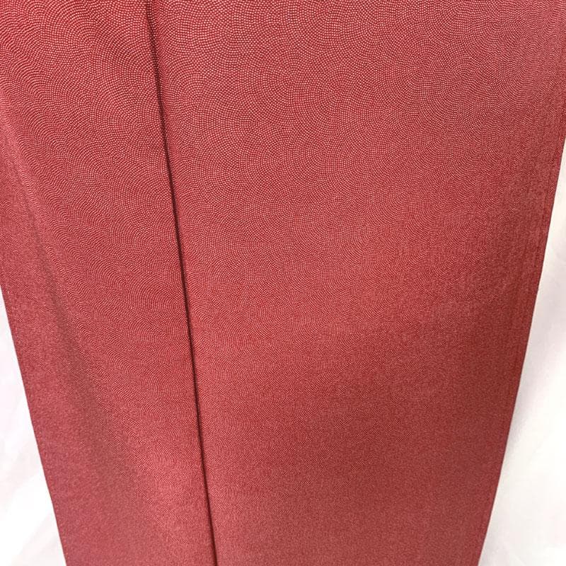 510mk9〇極鮫 作家物 江戸小紋 草木染 赤系〇美品