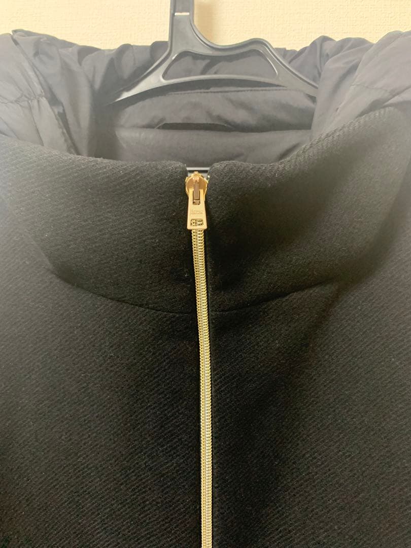 Herno ヘルノ 異素材切り替えダウンジャケット ブラック46サイズ