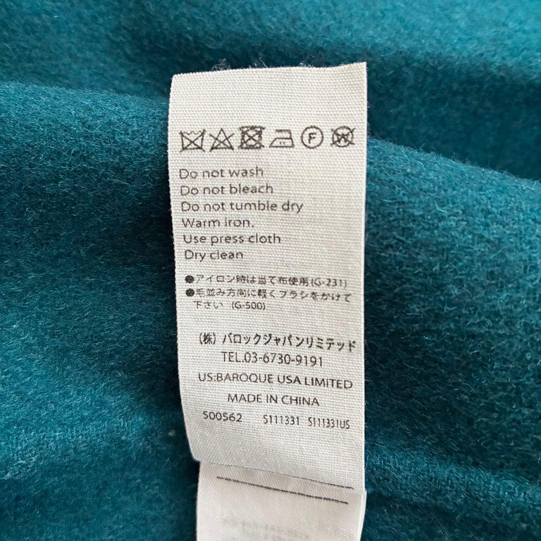 エンフォルド ウールリバーノーカラーコート バイカラー　36 コクーン