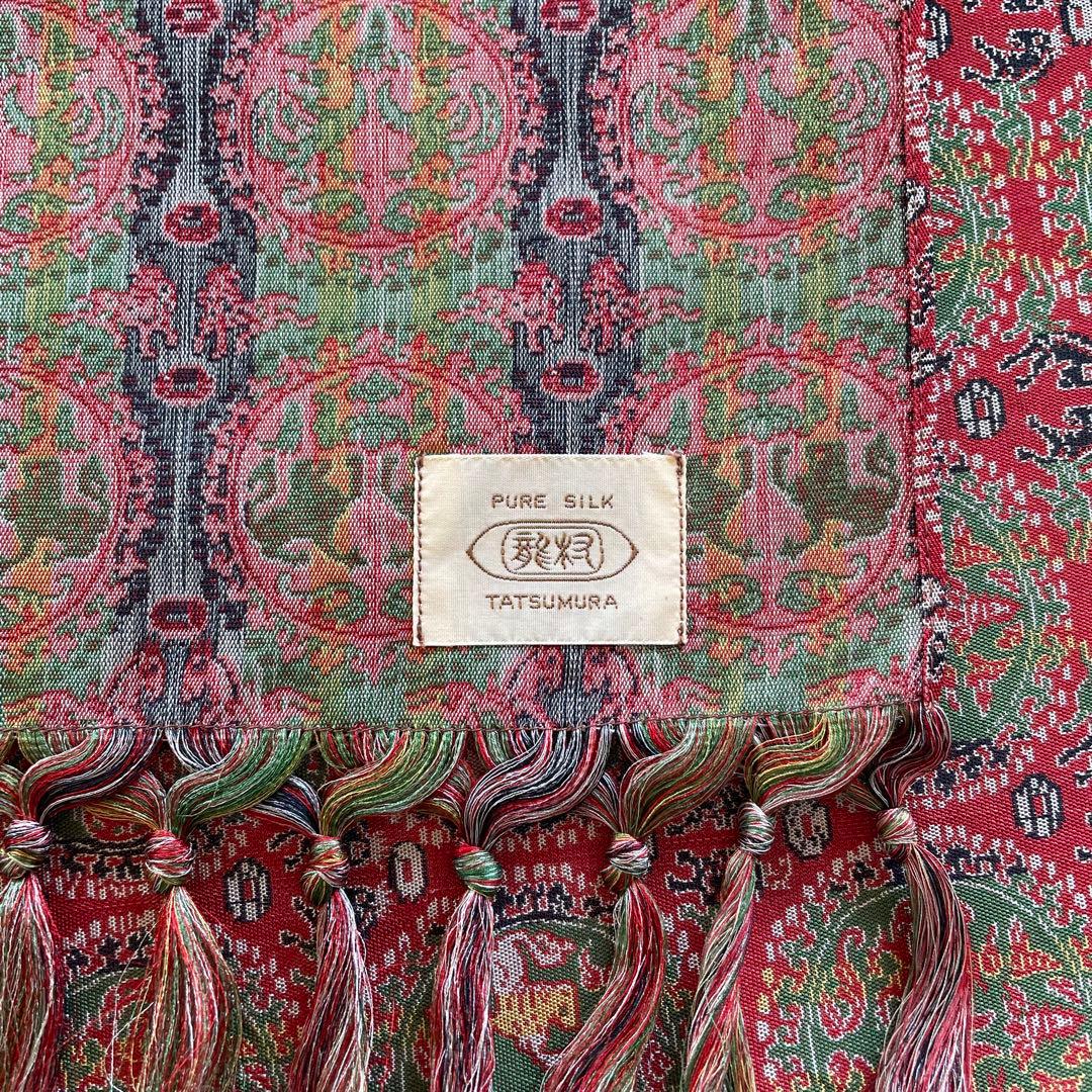 龍村 新品 絹 レトロテーブルクロス