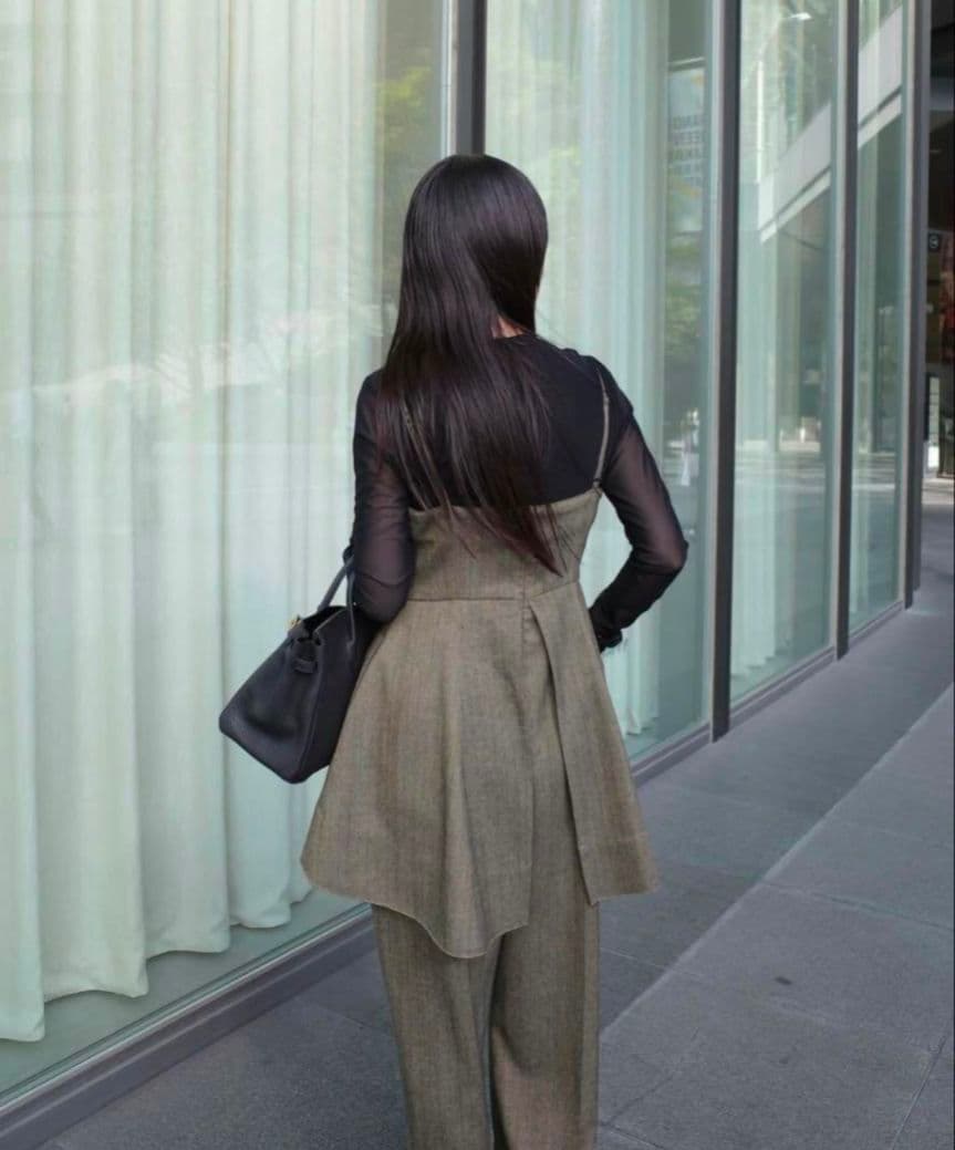 サロペット・オーバーオール・オールインワン CLANE PEPLUM BUTIER ALL IN ONE