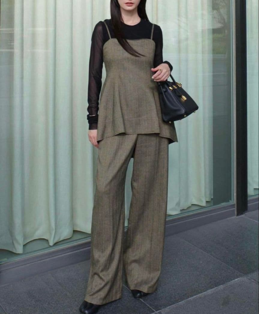 サロペット・オーバーオール・オールインワン CLANE PEPLUM BUTIER ALL IN ONE