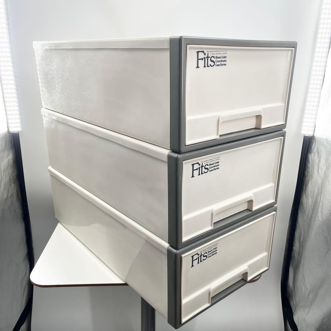 フィッツケース 押入れ収納 幅39×奥行74×高さ30 日本製 3個セット