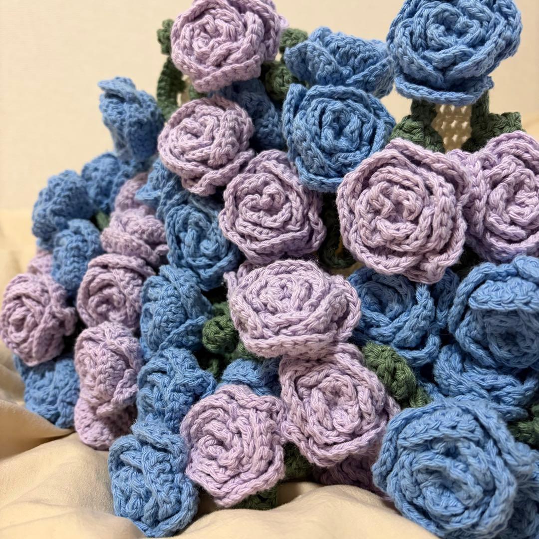 ブーケブランケット　巻かない薔薇　バラ　直径約84cm バラ52個