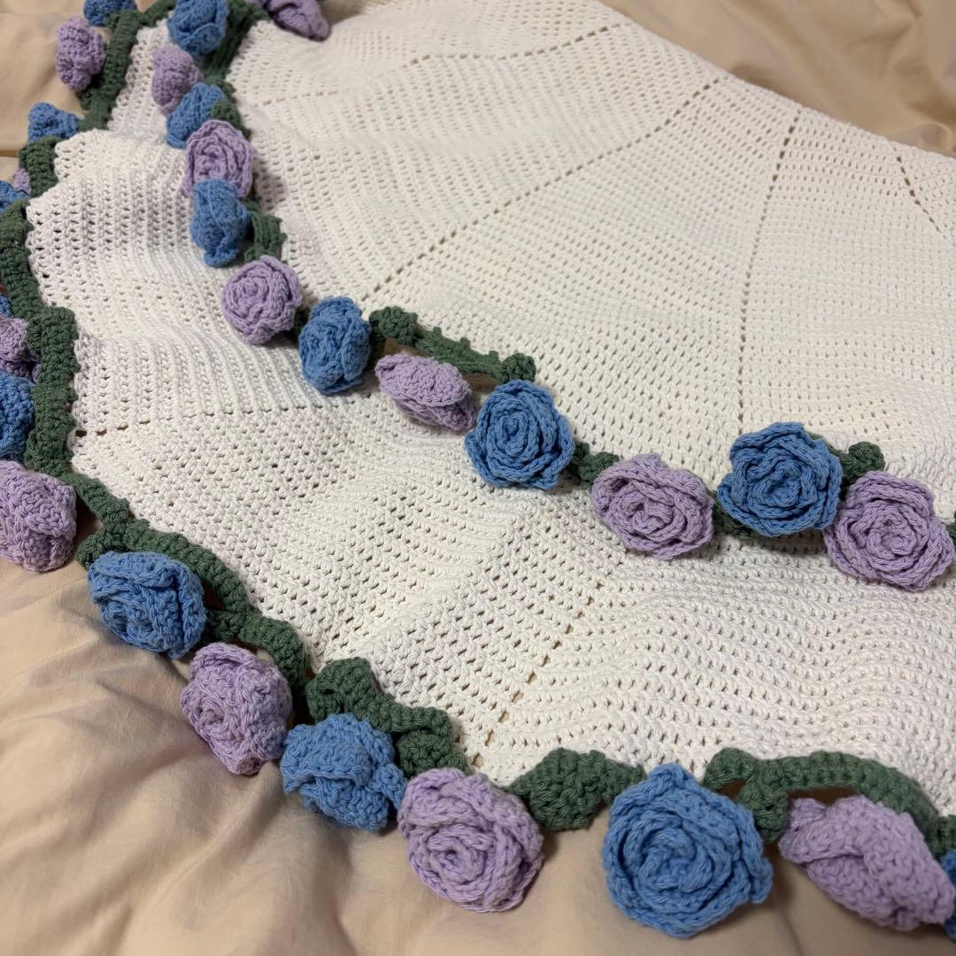 ブーケブランケット　巻かない薔薇　バラ　直径約84cm バラ52個