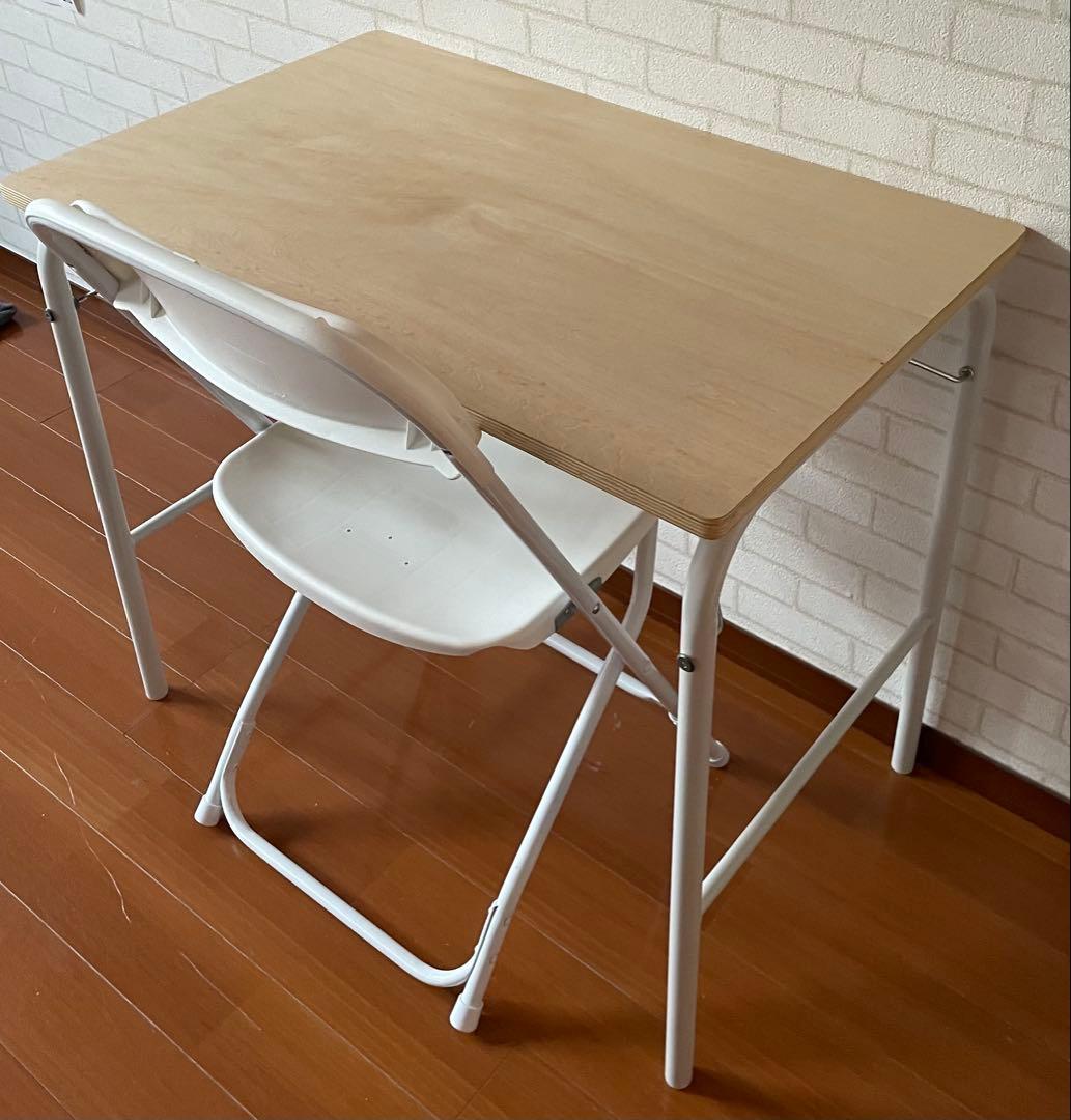 Miri★無印良品MUJIスチールパイプテーブル、チェア セット