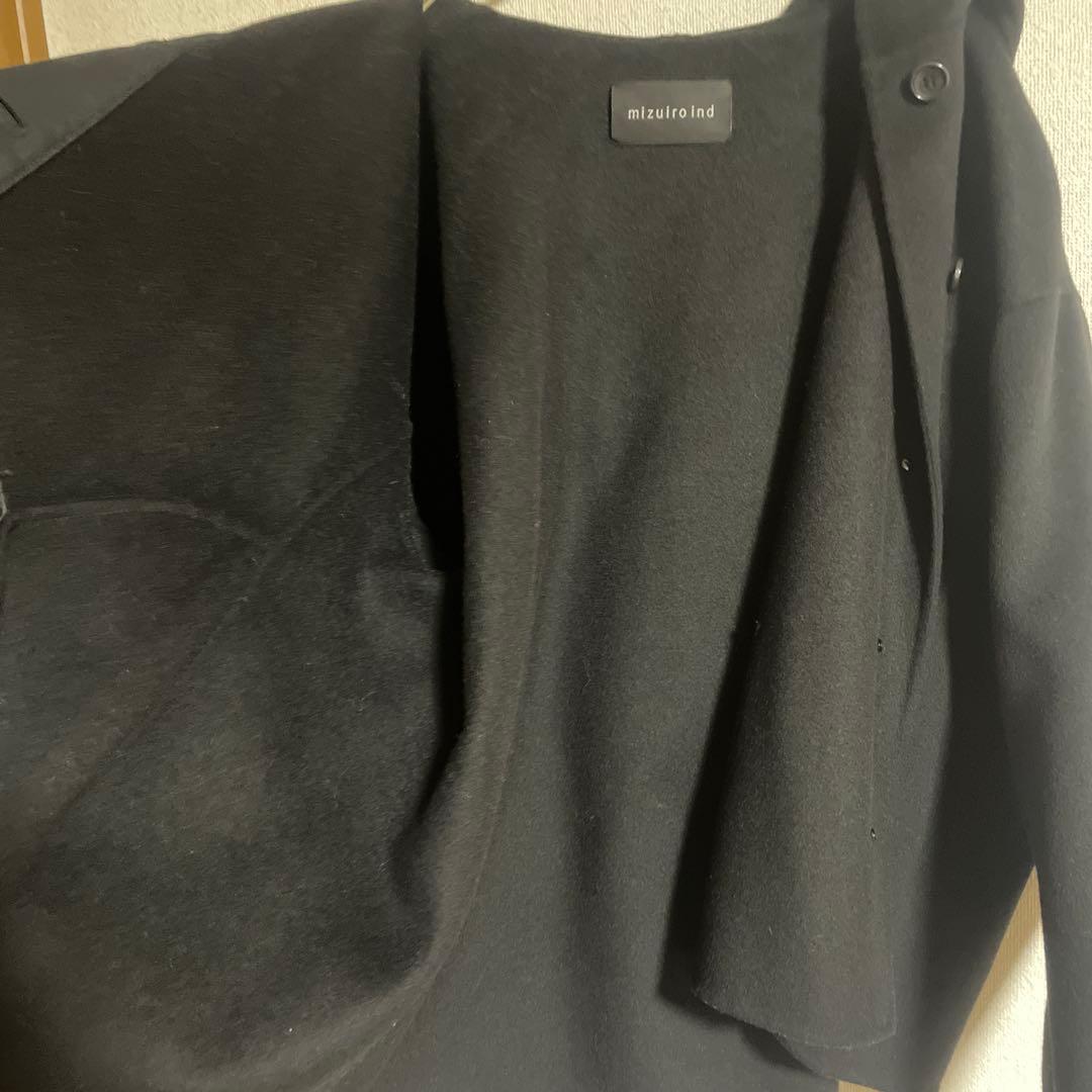 mizuiro ind ウール フード付き ショートコート
