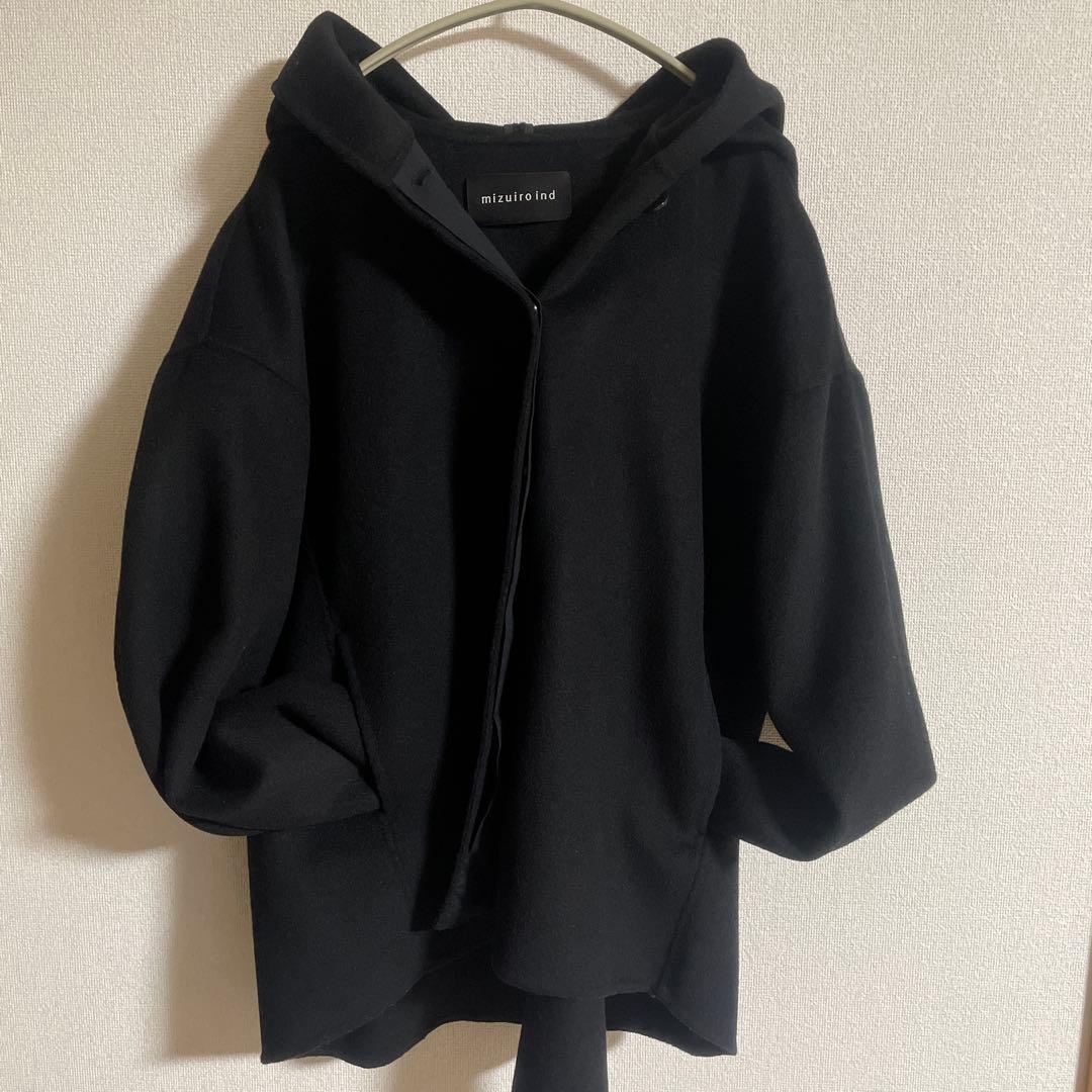 mizuiro ind ウール フード付き ショートコート