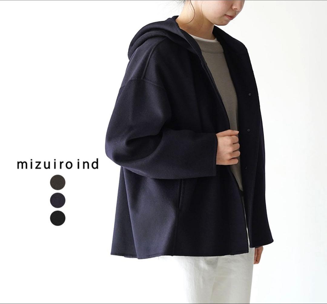 mizuiro ind ウール フード付き ショートコート