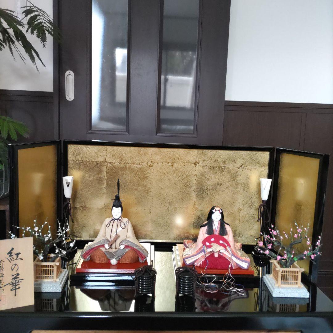 えいちゃん。雛人形 江戸木目込人形 親王飾り 貝殻細工風 高級衣装