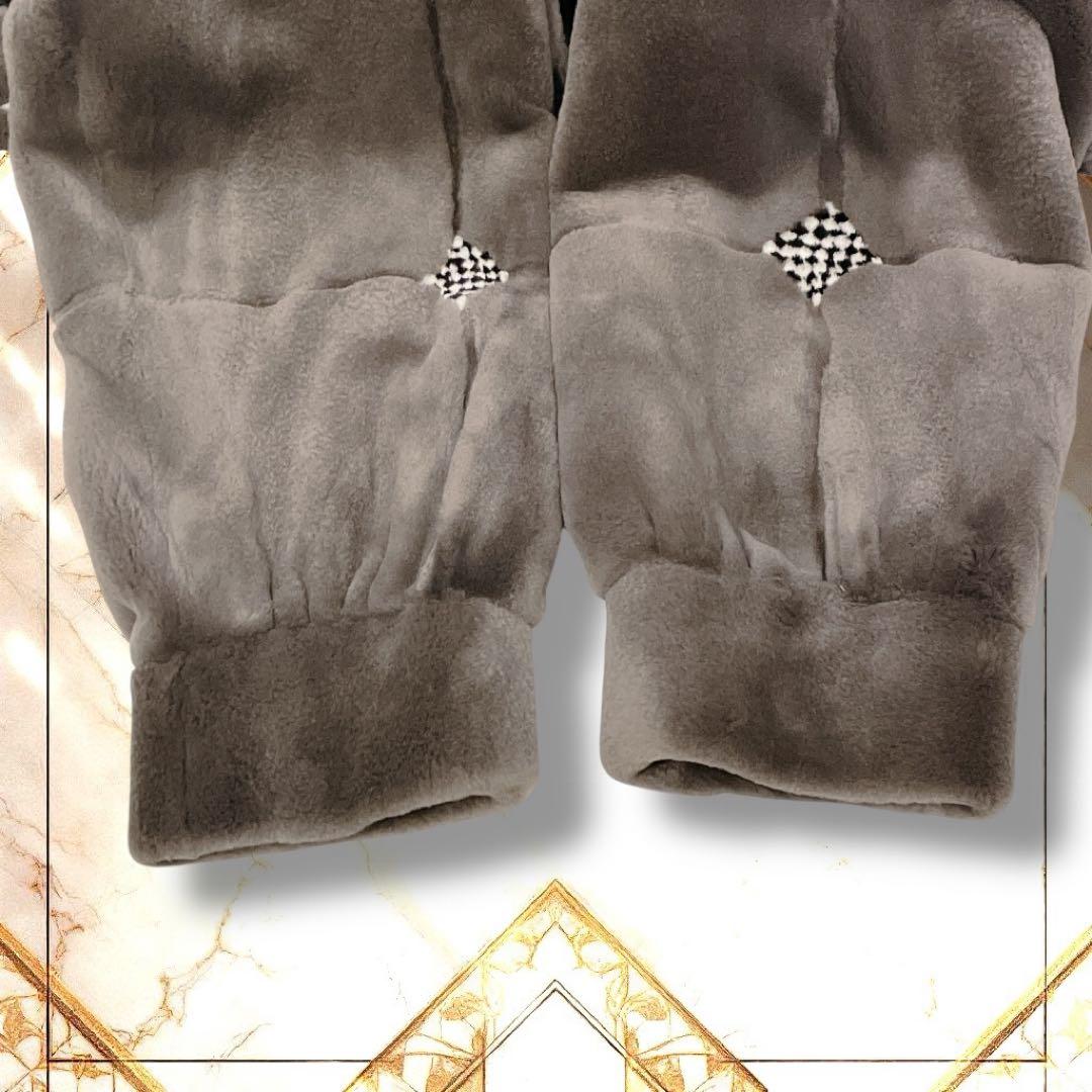 【美品】SAGA MINK 毛皮コート　ミンク　レアデザイン　裏地アート柄