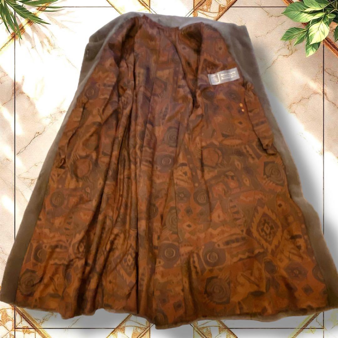 【美品】SAGA MINK 毛皮コート　ミンク　レアデザイン　裏地アート柄