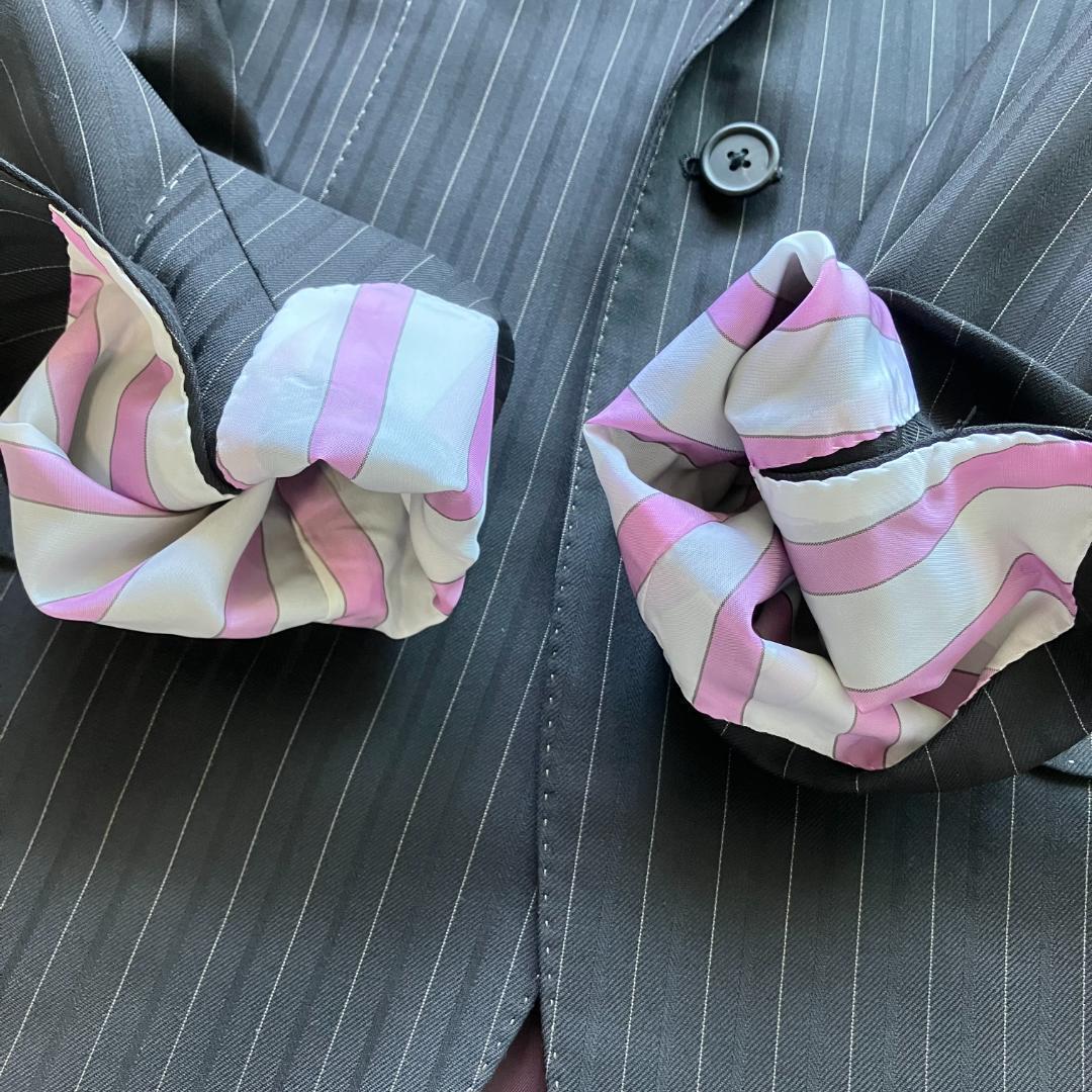 極美品◎ポールスミス エルメネジルドゼニア スーツ セットアップ 花柄 ブラック