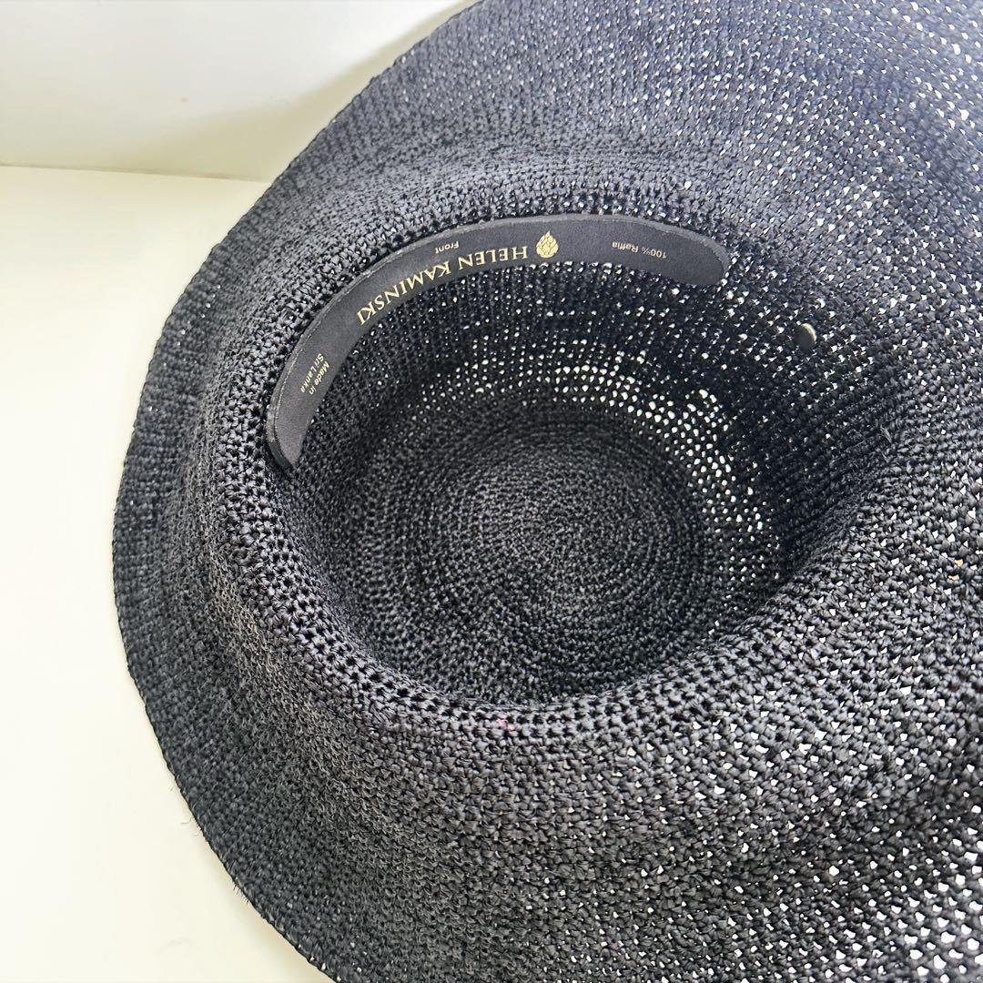 HELEN KAMINSKI ブラック ラフィアハット