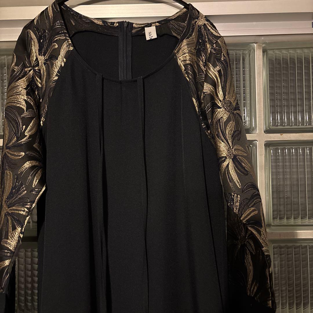 オケージョン MARTE sahara クロスネックジャガードドレス/ワンピース