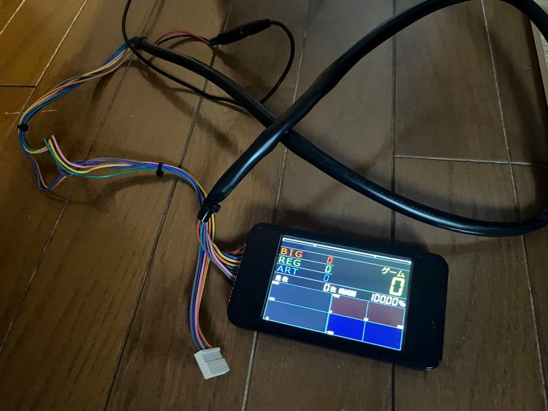 美品 IPS液晶搭載パチスロ専用タッチパネル式データカウンター ブラック 黒