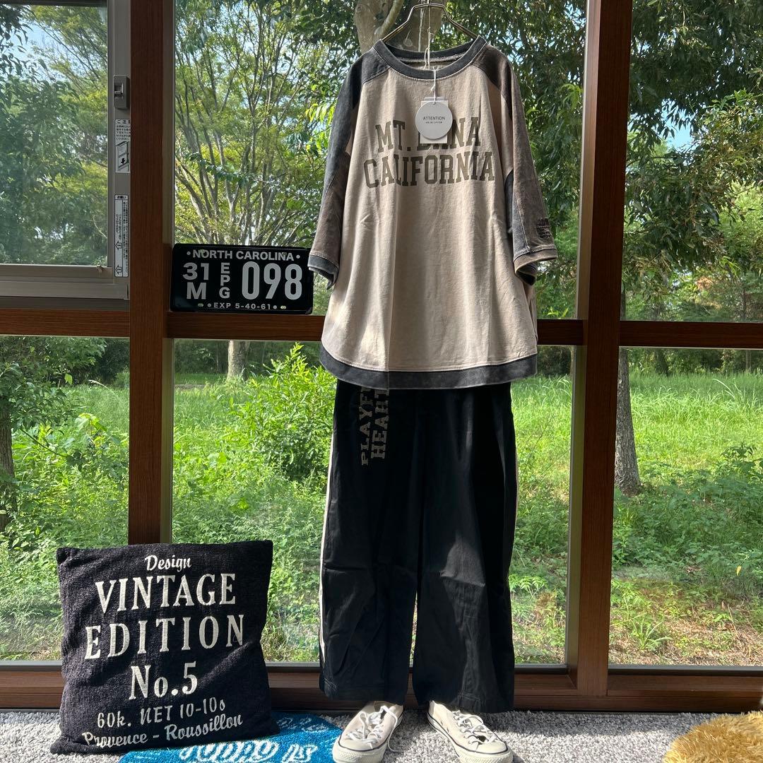 いろはサン IRIEY ツイル脇タックマルチロゴパンツ クロ ベージュ