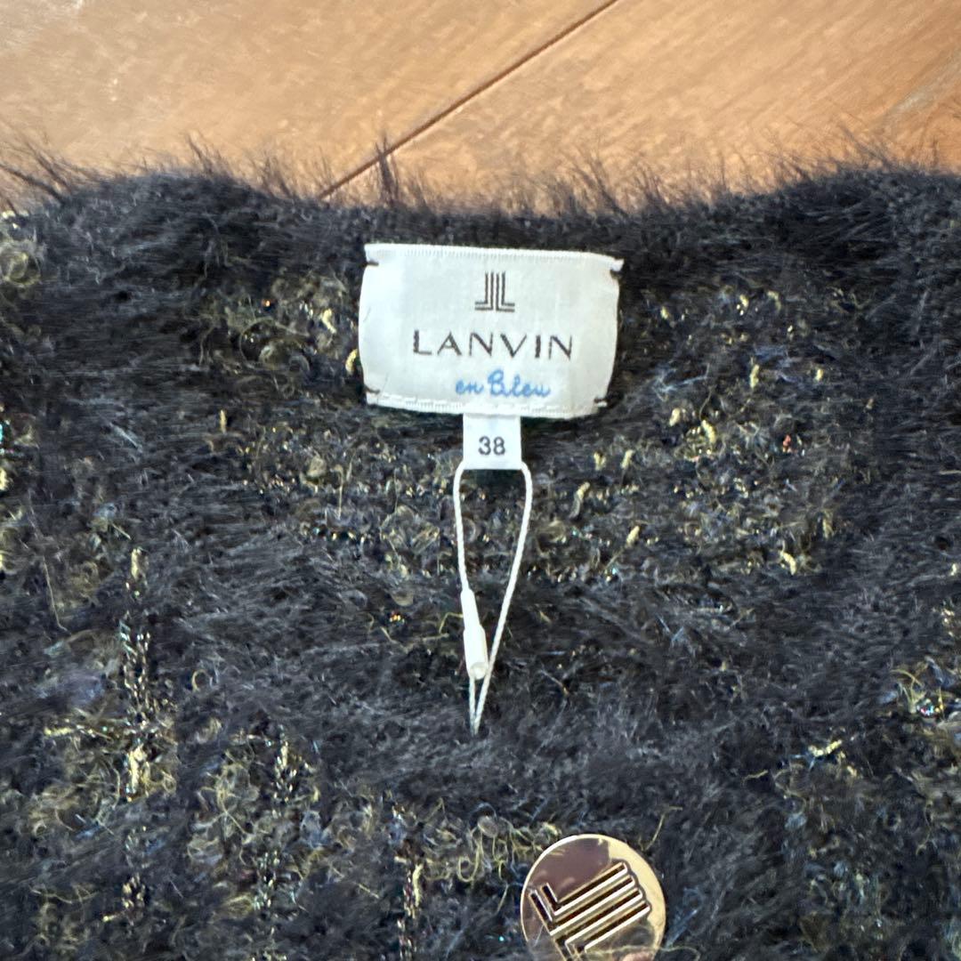 新品ランバンオンブルー2024ツィードニットジャケット税込23100円未使用品