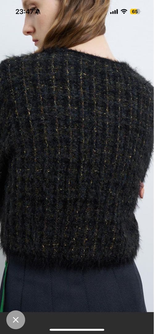 新品ランバンオンブルー2024ツィードニットジャケット税込23100円未使用品