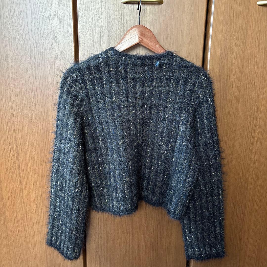新品ランバンオンブルー2024ツィードニットジャケット税込23100円未使用品
