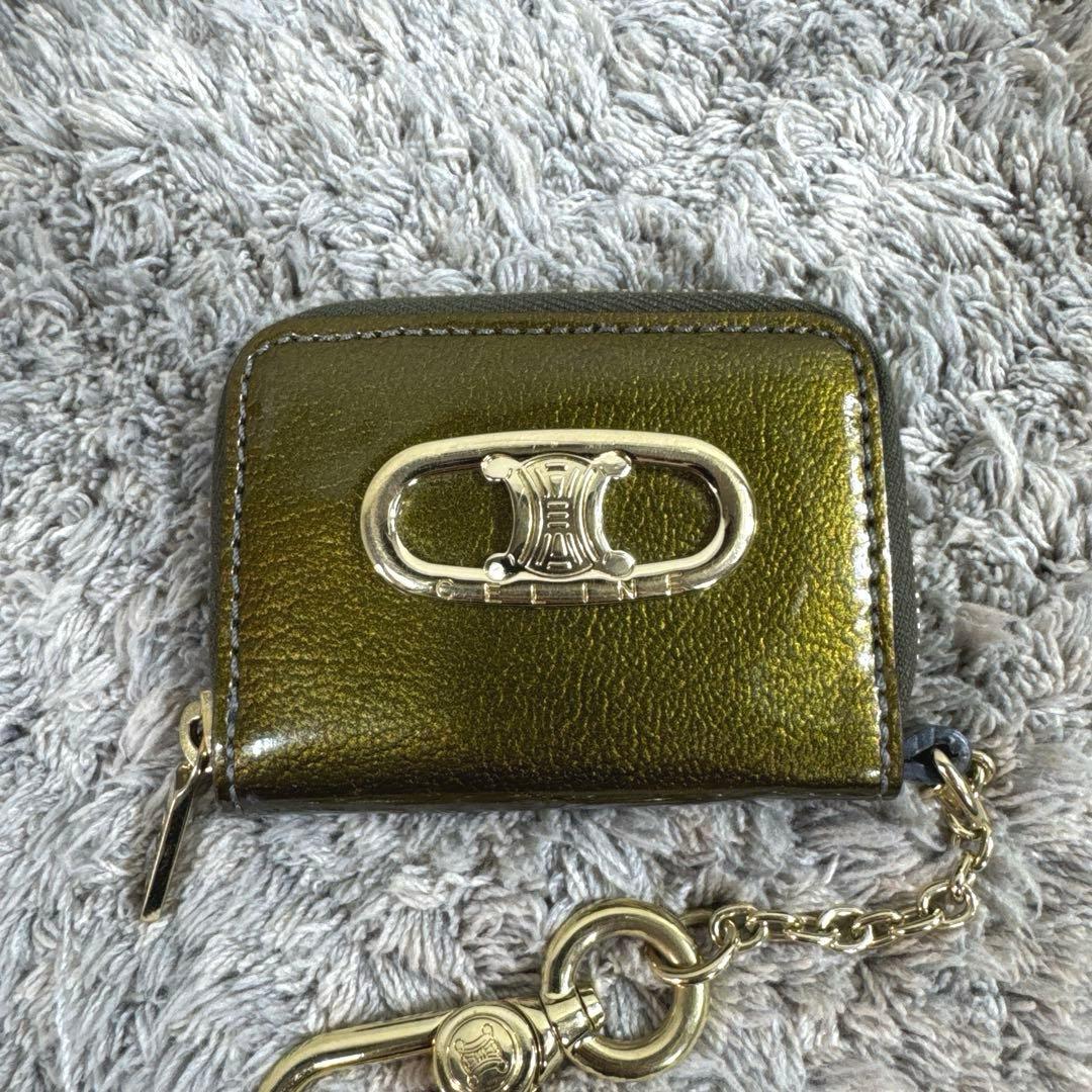 CELINE セリーヌ トリオンフ パテントレザー ケース 小銭入れ