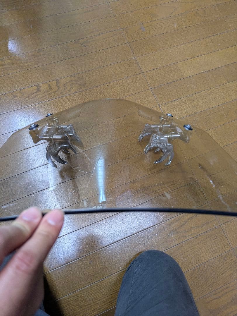 ハーレー純正　ウインドシールド　’０６以降FXDWG用　57301-06　鍵付き