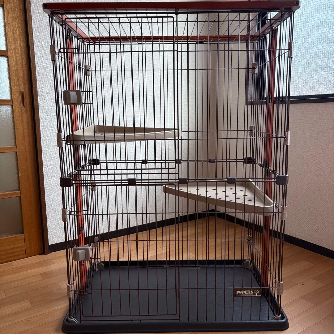 大型キャットケージ ボンビアルコン (Bonbi) ウッドワンサークル2段タイプ